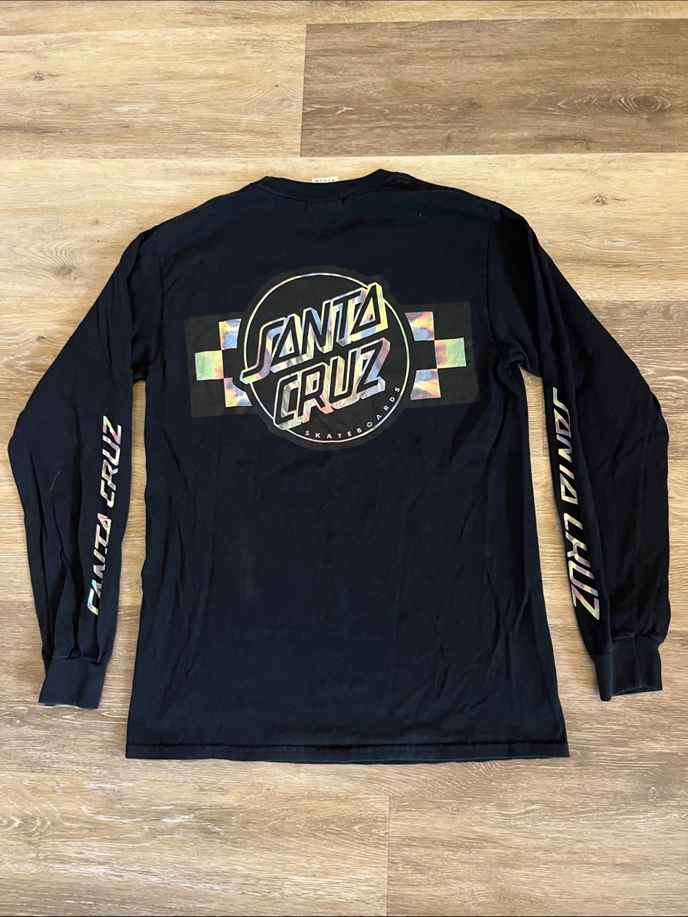 Santa Cruz Skateboards Men's Black Long Sleeve Logo T-Shirt Size S